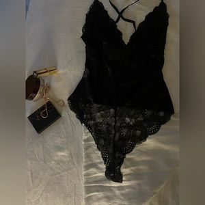 Sexy sheer lace body suit